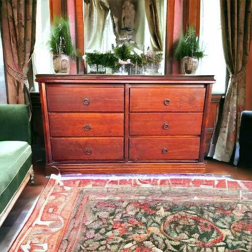 Excellent condition antique sideboard tall boy dresser solid timber