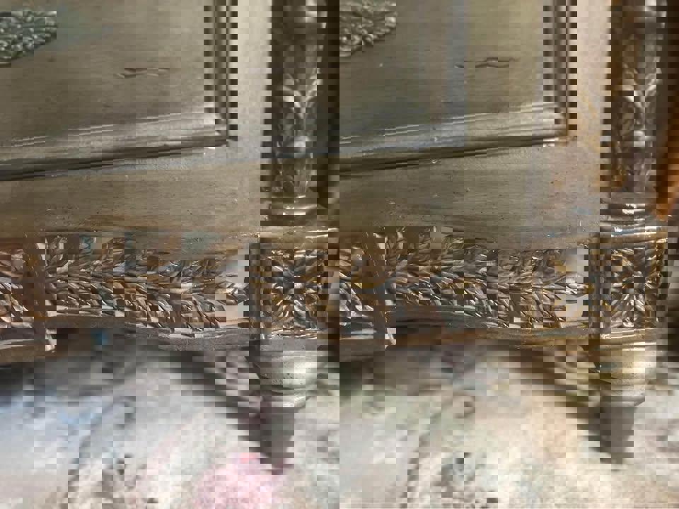 Baroque antique marble top chest of drawers hall stand Morocco style