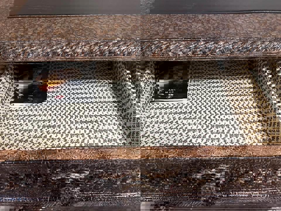 Marble top wine cabinet 128x52x87cm antique matching sideboard 123x48x84cm