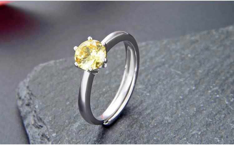 Natural Tourmaline adjustable rings sterling silver S925 Gift for her or him with Gift Box