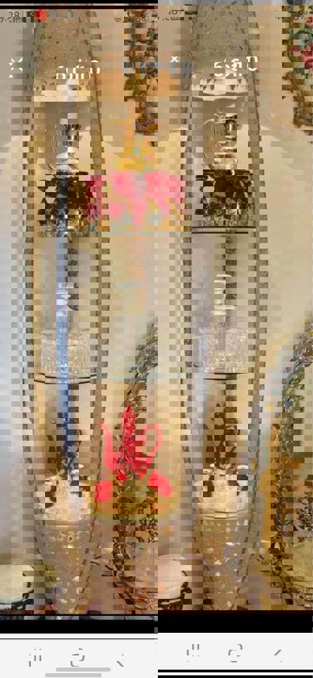 Unique white display glass shelf with LED light made in Italy