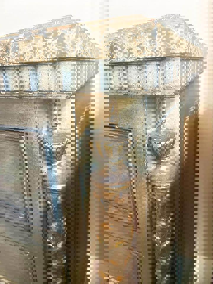 Baroque antique marble top chest of drawers hall stand Morocco style