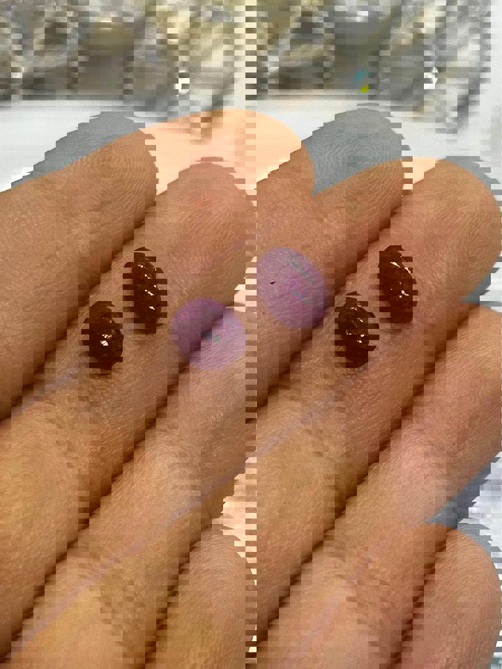 1.12 Ct and 1.48 Ct natural ruby from Kashmir region Purplish red with certif