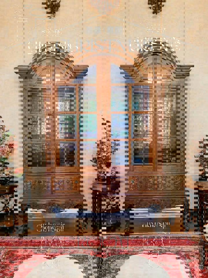 Impressive vintage display cabinet 3 parts easy move solid timber 238x165x80 cm