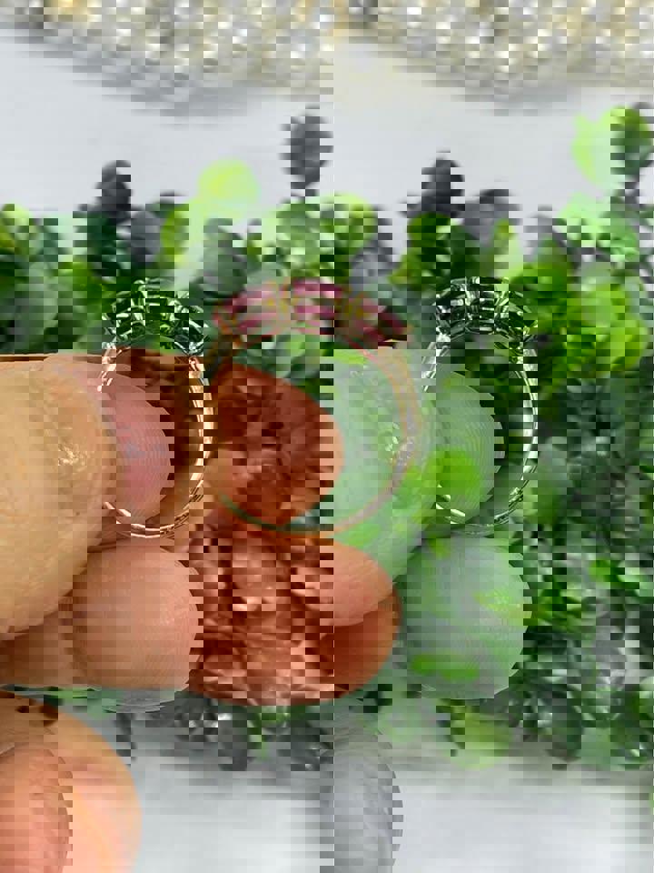 Natural Ruby 18k Glod ring three stones birthday gift for her 4.71ct for $999