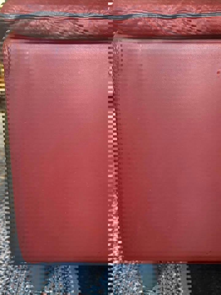 Vintage pure red leather sofa super comfortable 3 seats