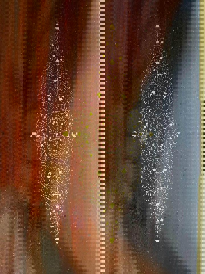 Antique European Brass Inlay Masterpiece cabinet sideboard hall stand hallway