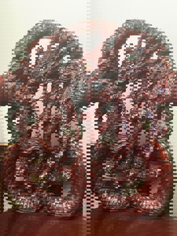 Antique Dragon chairs rosewood Qing dynasty with ivory eyes