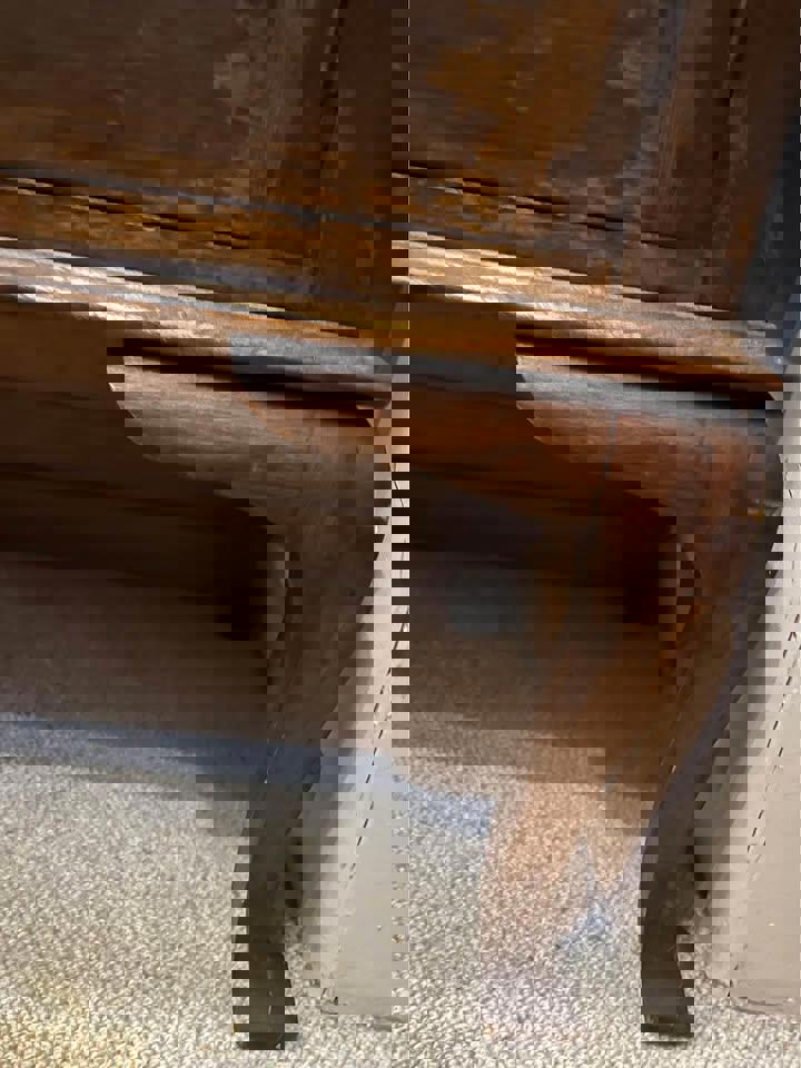 152x 52x100cm walnut solid timber antique tall boy sideboard hall stand TV stand