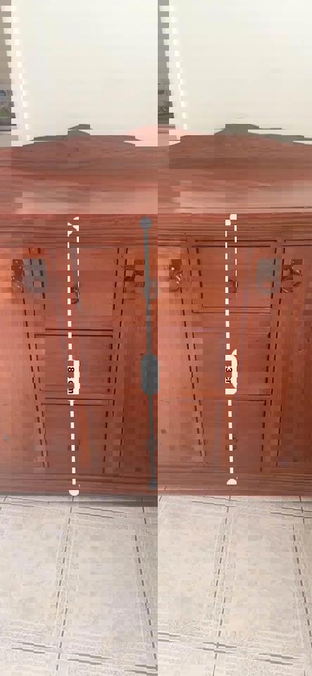 Solid timber refurbished sideboard antique style tall boy chest of drawers