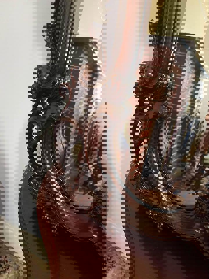 115x87cm antique timber mirror excellent condition