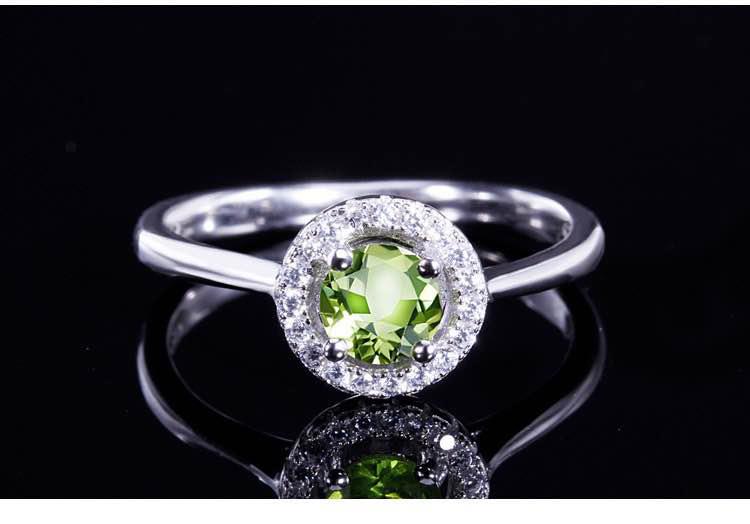 Natural Tourmaline adjustable rings sterling silver S925 Gift for her or him with Gift Box
