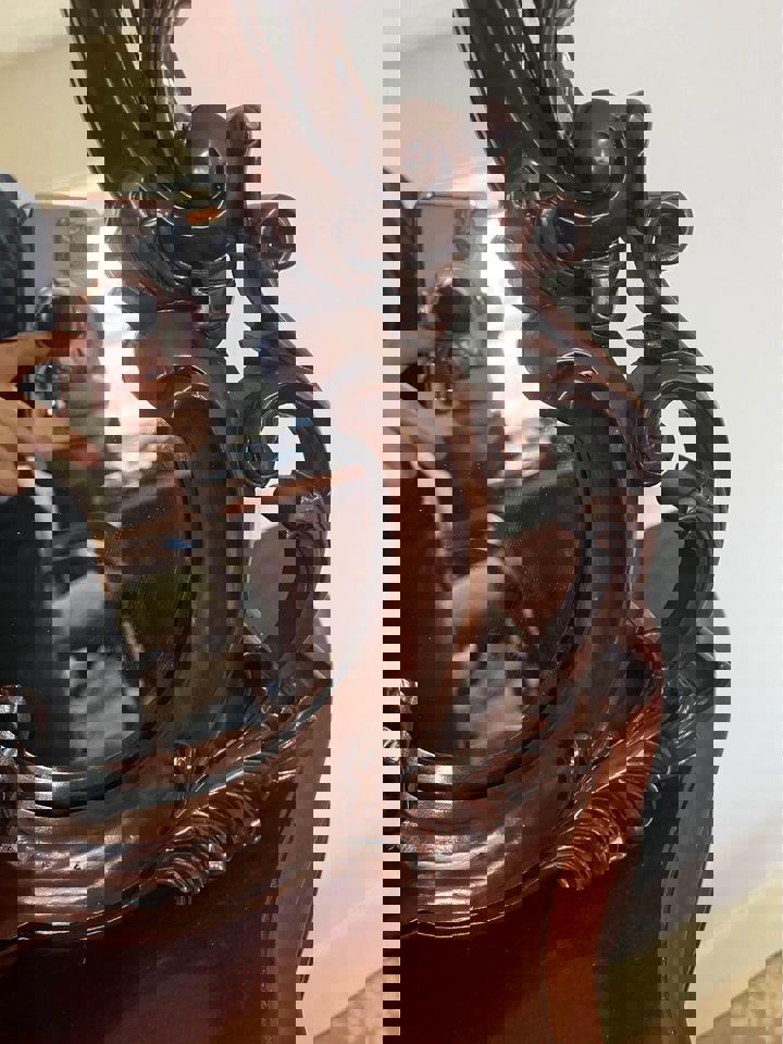 115x87cm antique timber mirror excellent condition