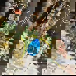 Topaz drop pendent in S925