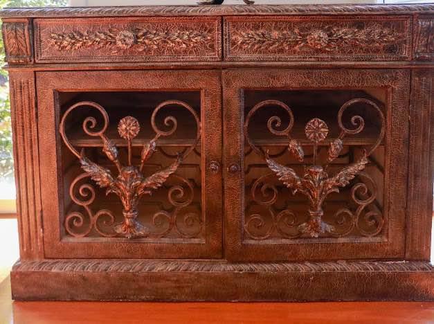Antique marble top sideboard hall stand cabinet chest of drawers new condition