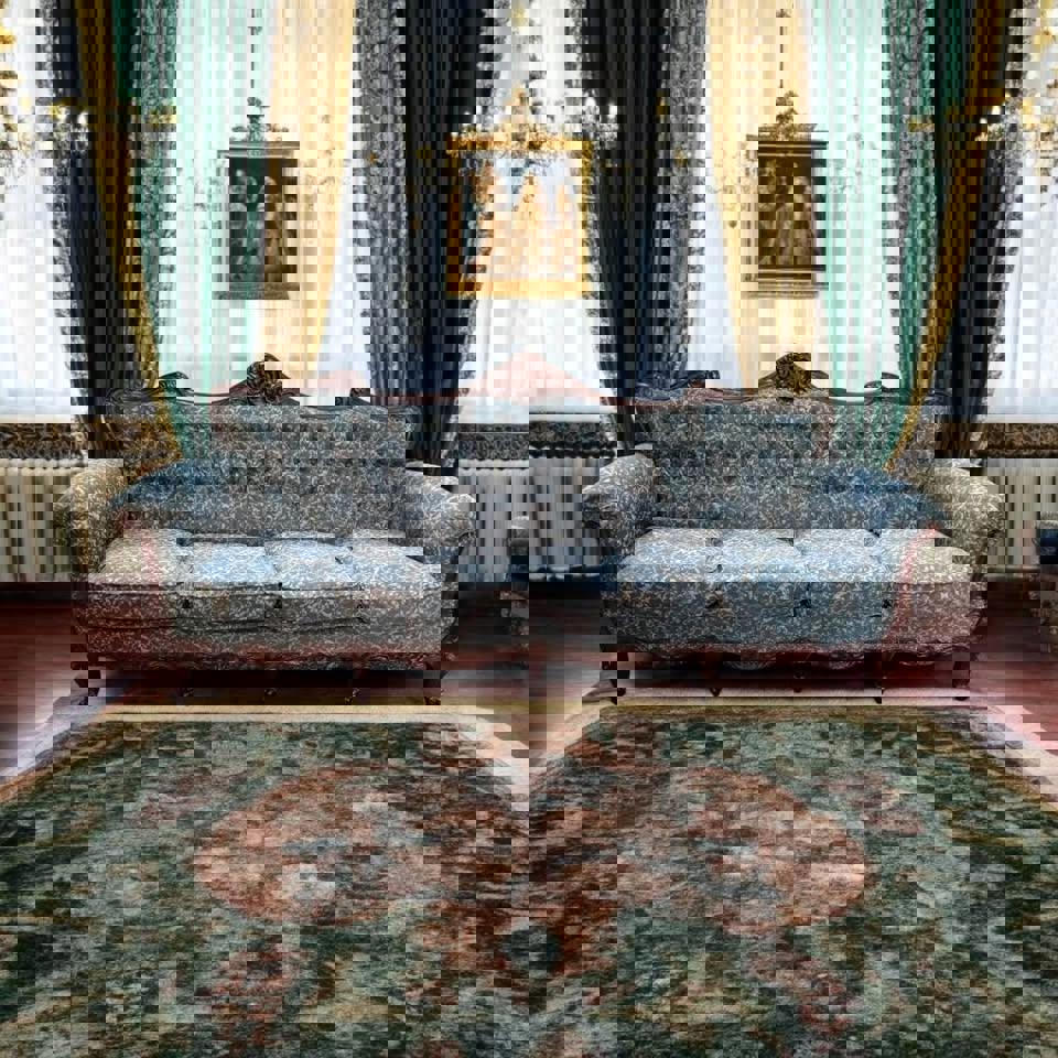 Reupholstered Italian vintage sofa set new 4 seat sofa +2 x single sofa