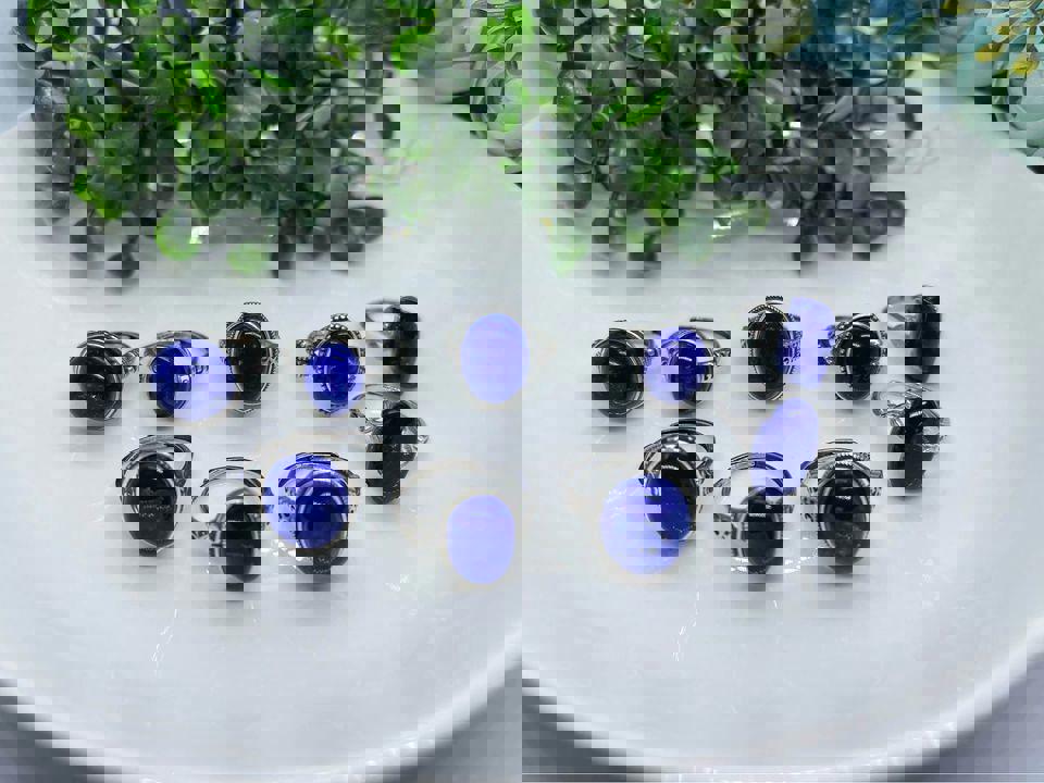 Top quality Afghan lapis sterling silver rings $49 each include postage nationally