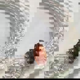 Vintage style S925 Garnet adjustable ring