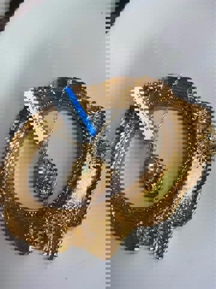 South Sea natural golden pearl swing earl pendant gold plated silver pendent