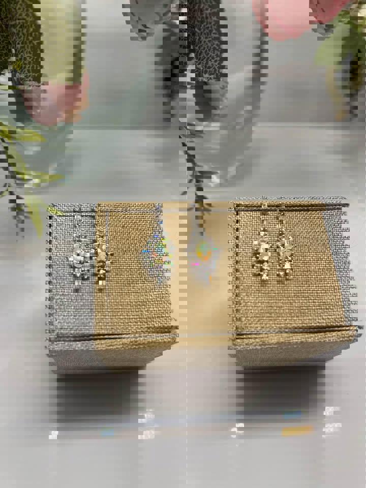 Natural Opal silver earrings last minute gift Christmas gift