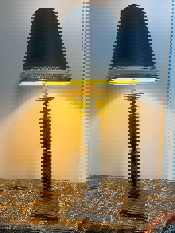 Impressive Marble tall lamp antique 95cm high 88 cm width new condition