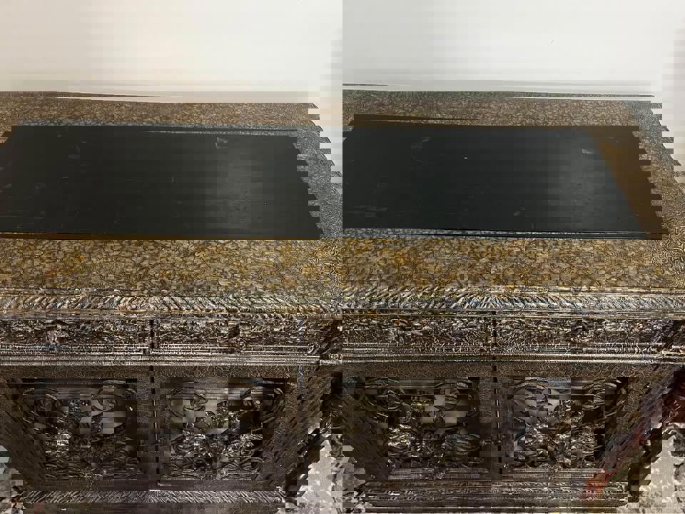 Marble top wine cabinet 128x52x87cm antique matching sideboard 123x48x84cm