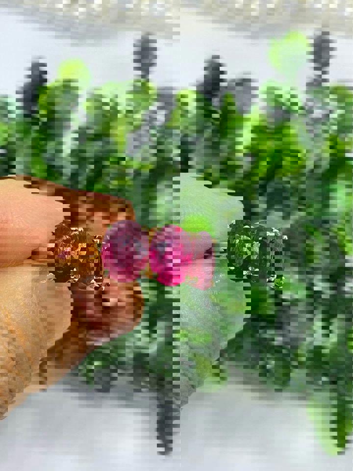 Natural Ruby 18k Glod ring three stones birthday gift for her 4.71ct for $999