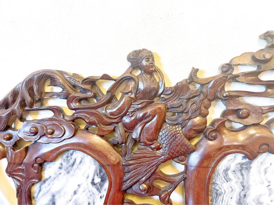 Antique Qing Dynasty 150 years old Sofa Set Hand-Carved Rosewood & Marble