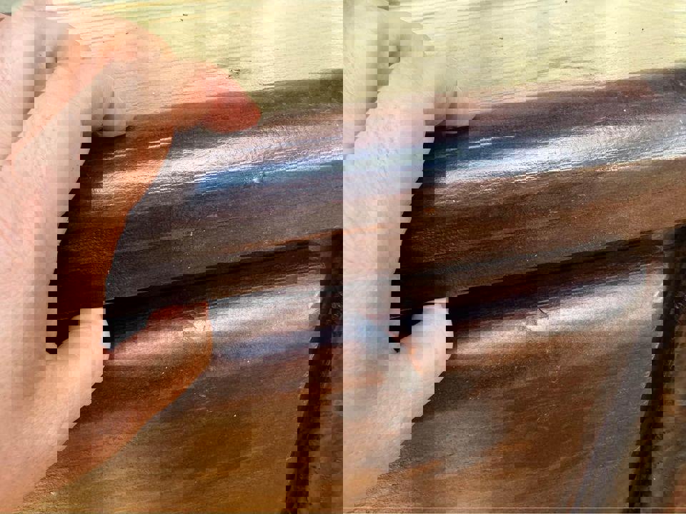 Large thick rustic wooden coffee table tv unit sideboard and a pair matching corner tables