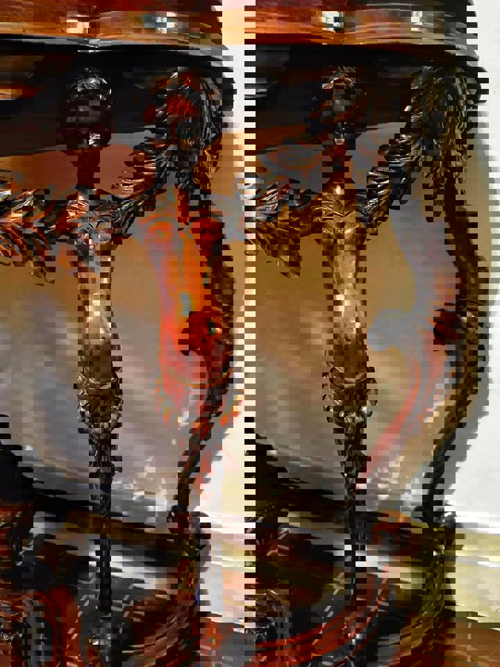 Rococo Antique Reproduction Dressing Tables hall stand with hand carved lady