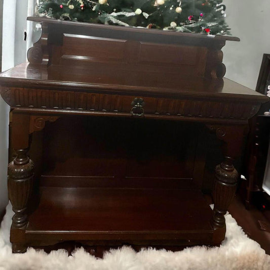 Henry II Walnut Server antique French walnut solid timber sideboard hall stall