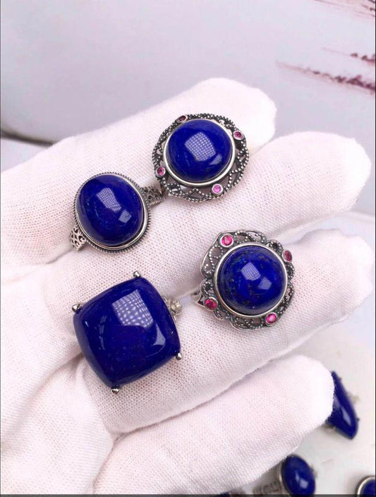 Top quality Afghan lapis sterling silver rings $49 each include postage nationally