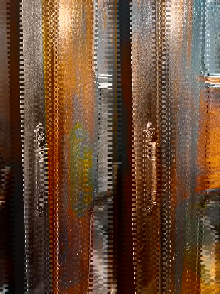 110x235x34cm tall crystal display cabinet book shelf mahogany solid timber