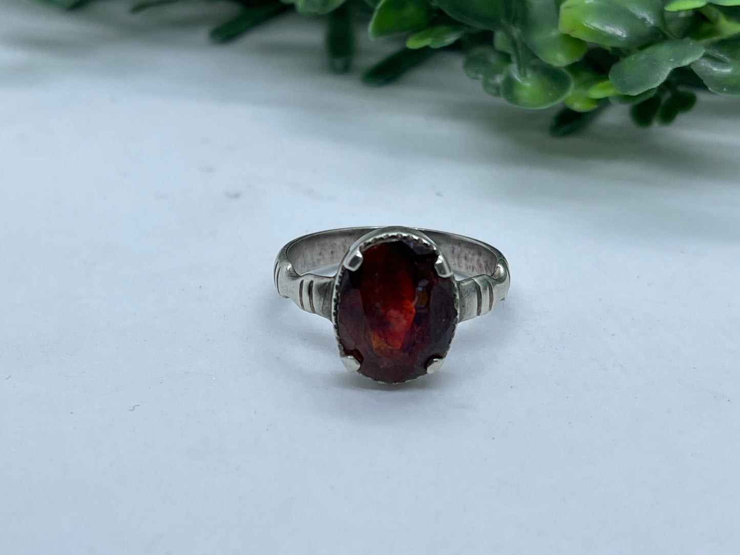 10 ct Natural yellow garnet ring, Sterling silver, antique, handmade, Sterling silver, ring, Gift