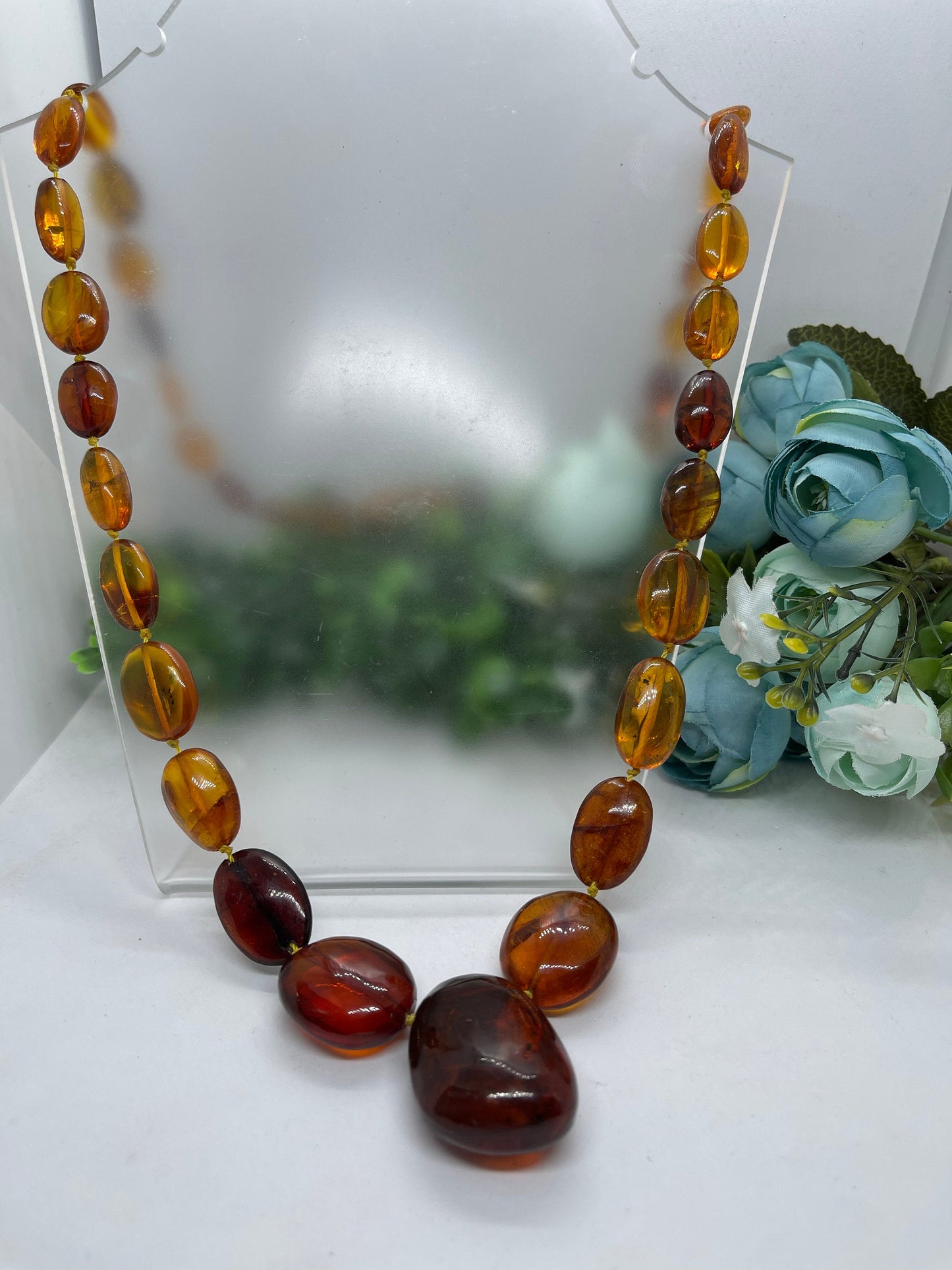 Luxury Natural Amber Necklace, men, Healing Amber necklace adult Genuine Amber Natural stone Birthday gift for woman wife