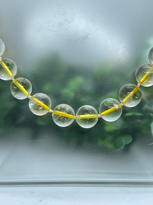 Luxury Natural Citrine Wealth necklace, Natural Citrine Beads, Natural stone Birthday gift for woman wife, golden beans,