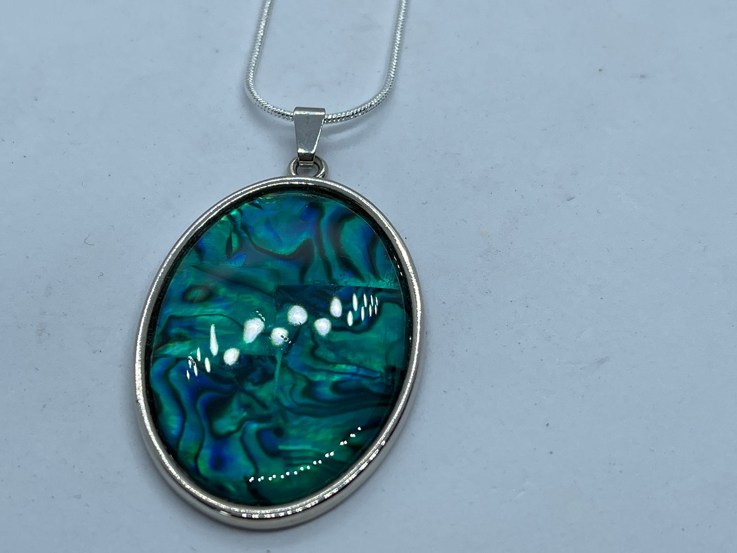 Gorgeous Womens 18K Yellow Gold Over Solid Sterling Silver Created Emerald/Diamond/Opal/Aquamarine Designer Necklace, Green/blue,birth stone