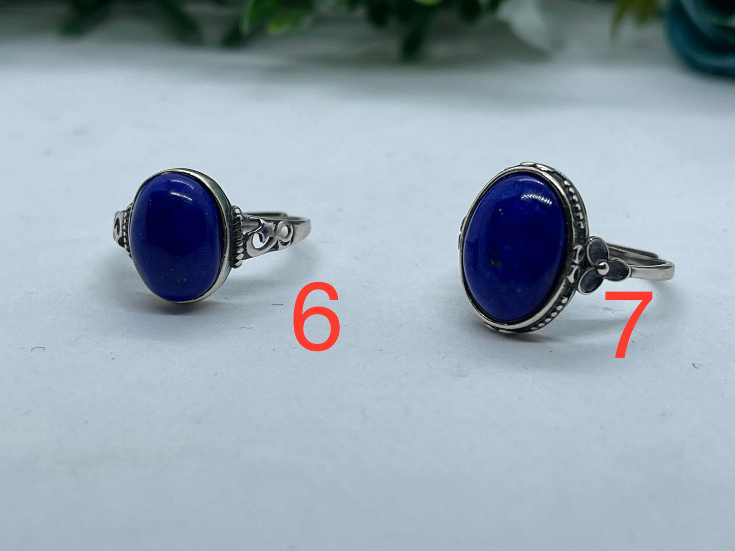 Afghan top quality genius lapis rings sterling silver adjustable handmade matching rings for whole family or couples 8 designs all unique