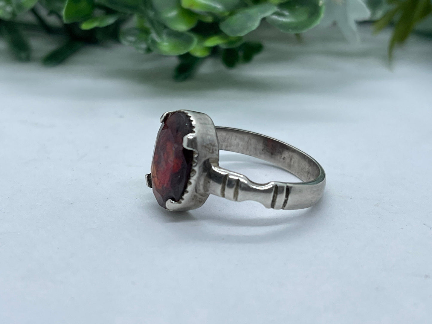 10 ct Natural yellow garnet ring, Sterling silver, antique, handmade, Sterling silver, ring, Gift