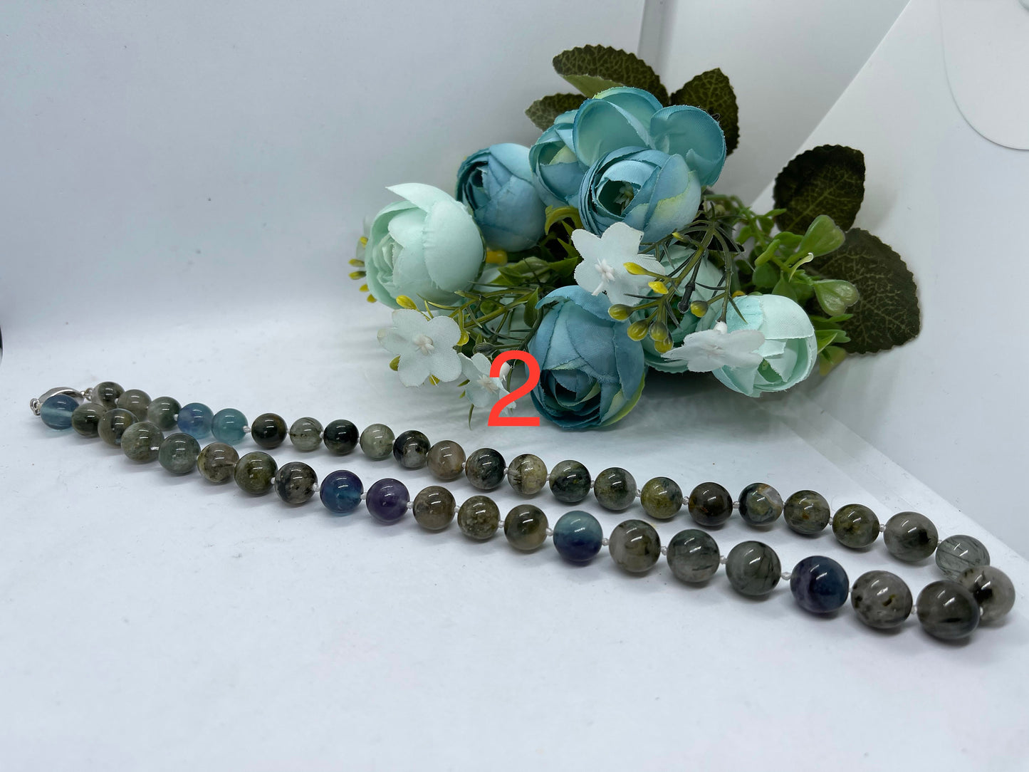 Green Phantom quartz necklace handmade 47cm long for mum sister Gift S925 Silver