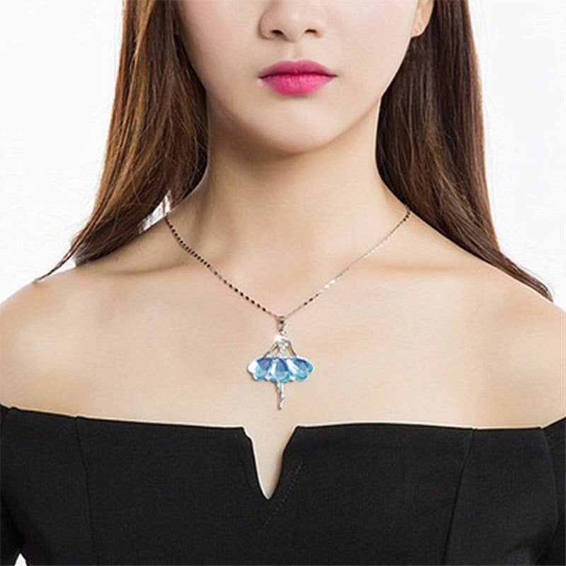 Gorgeous Womens 18K Yellow Gold Over Solid Sterling Silver Created Emerald/Diamond/Opal/Aquamarine Designer Necklace, Green/blue,birth stone