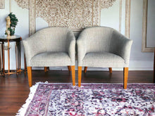 Load image into Gallery viewer, Single sofa arm chairs grey cream colors normal wearing and tearing $99 per piece
