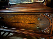 Load image into Gallery viewer, Vintage mahogany dresser solid timber tall boy chest of drawers sideboard
