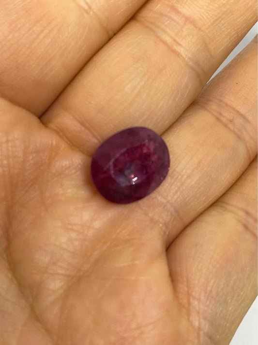 10 ct natural ruby Kashmir Région gift July birthday stone