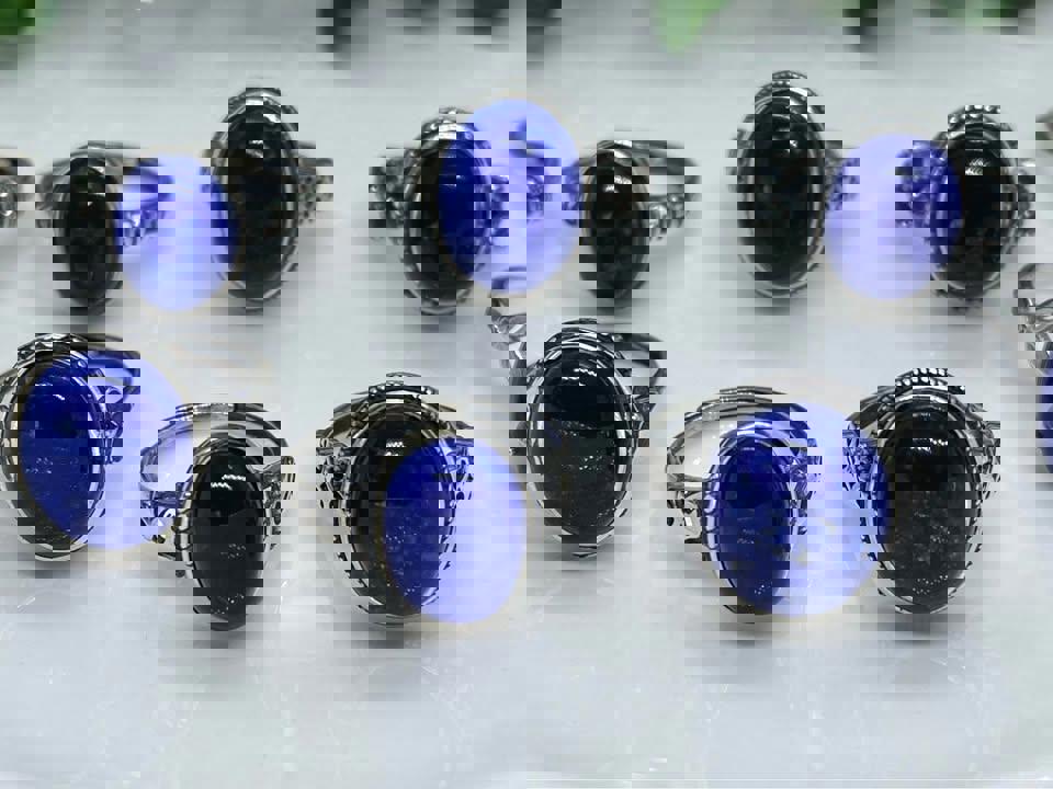 Top quality Afghan lapis sterling silver rings $49 each include postage nationally