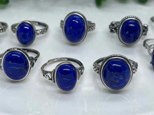 Load image into Gallery viewer, Top quality Afghan lapis sterling silver rings $49 each include postage nationally

