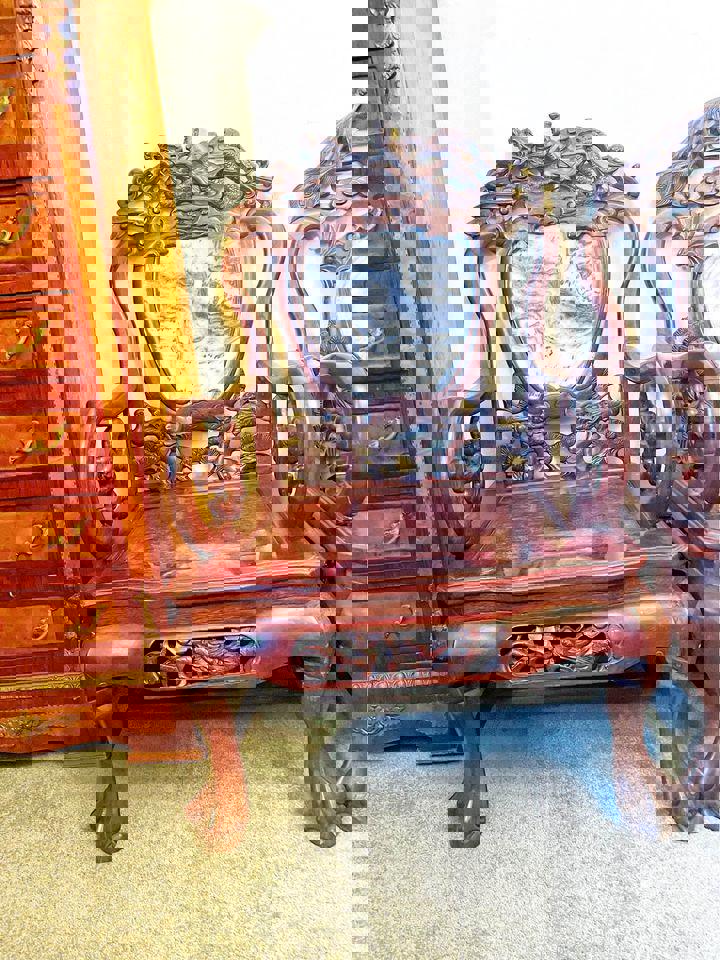 Exquisite Antique Qing Dynasty 150 years old Sofa Set - Hand-Carved Rosewood & Marble