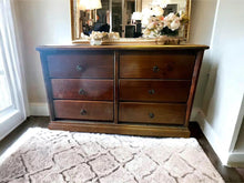 Load image into Gallery viewer, 140x45x82cm tall boy dresser chest of drawers solid timber  smooth drawers
