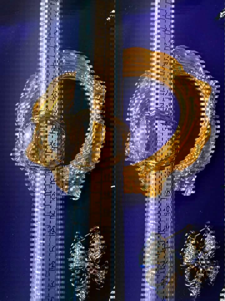 Vintage style natural pearl brooch earrings ring gold plated well made brand new