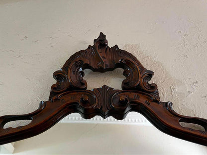 Antique timber frame rococo wall mirror